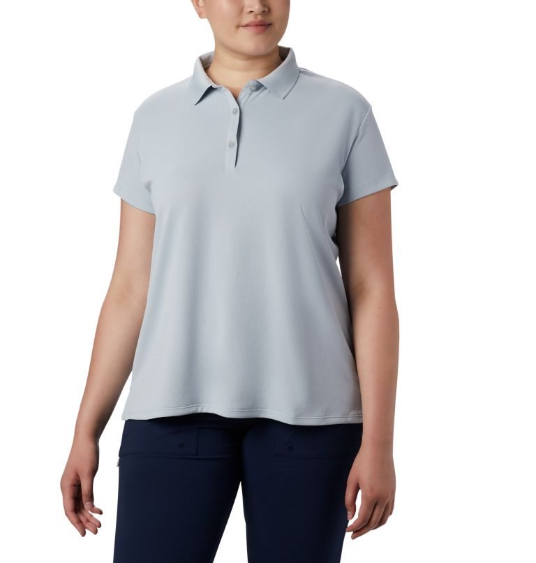 Tricouri Polo Columbia PFG Innisfree Scurte Sleeve Dama Gri Deschis | Plus Size LWM98QZAS